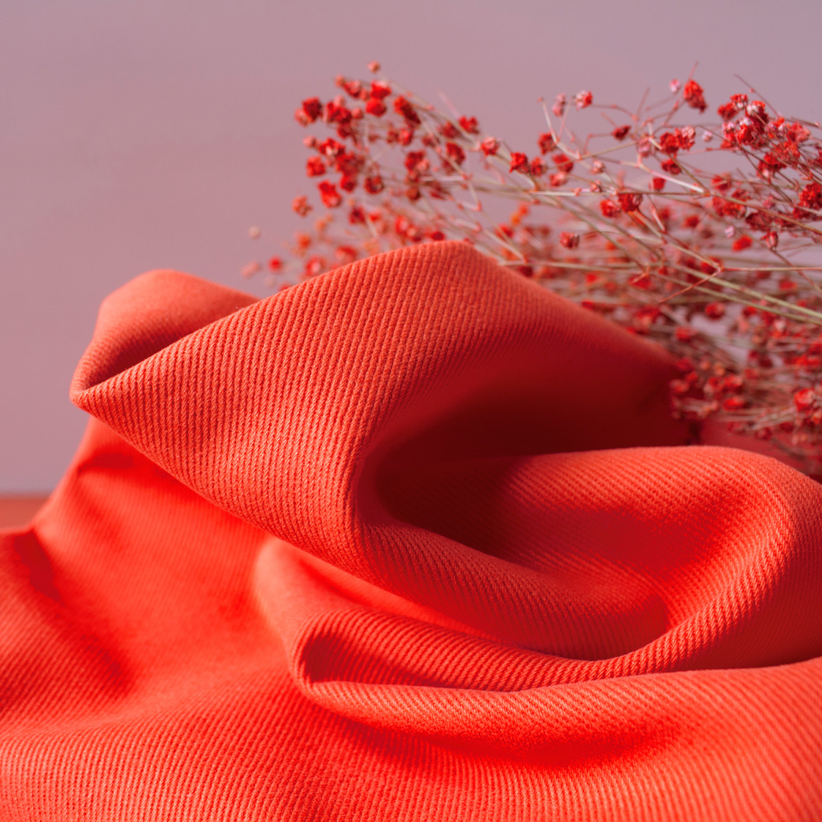 Tissu _Gabardine Tangerine_-15137_1